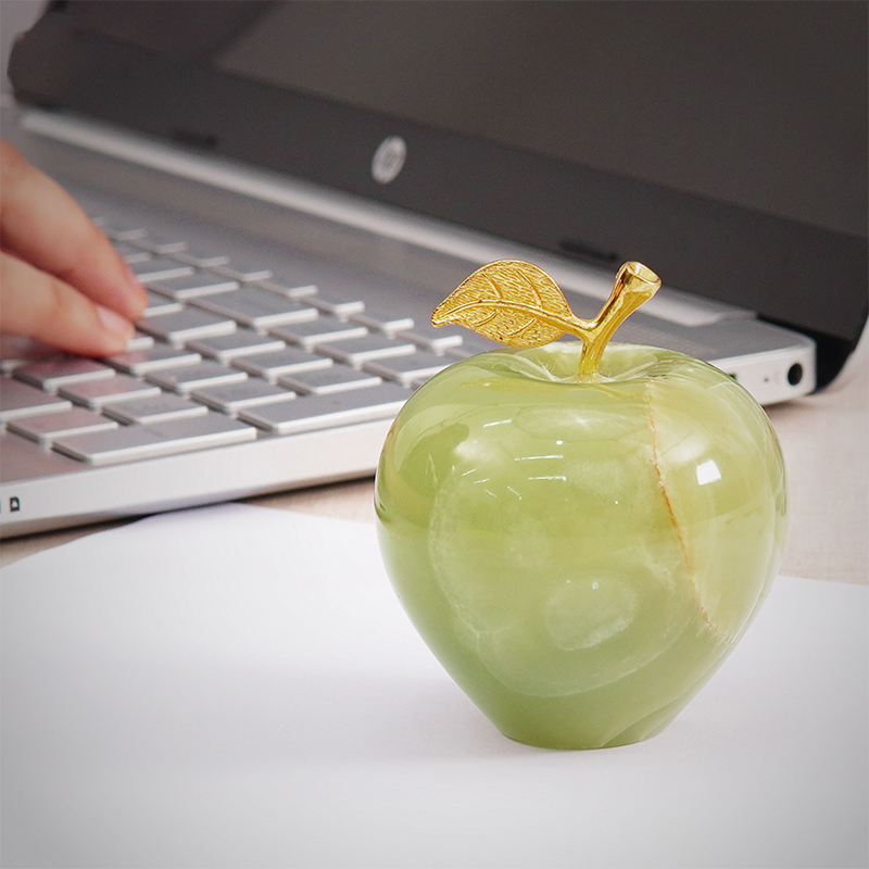 Marble Apple Paperweight - Best for Home Office Desk-0