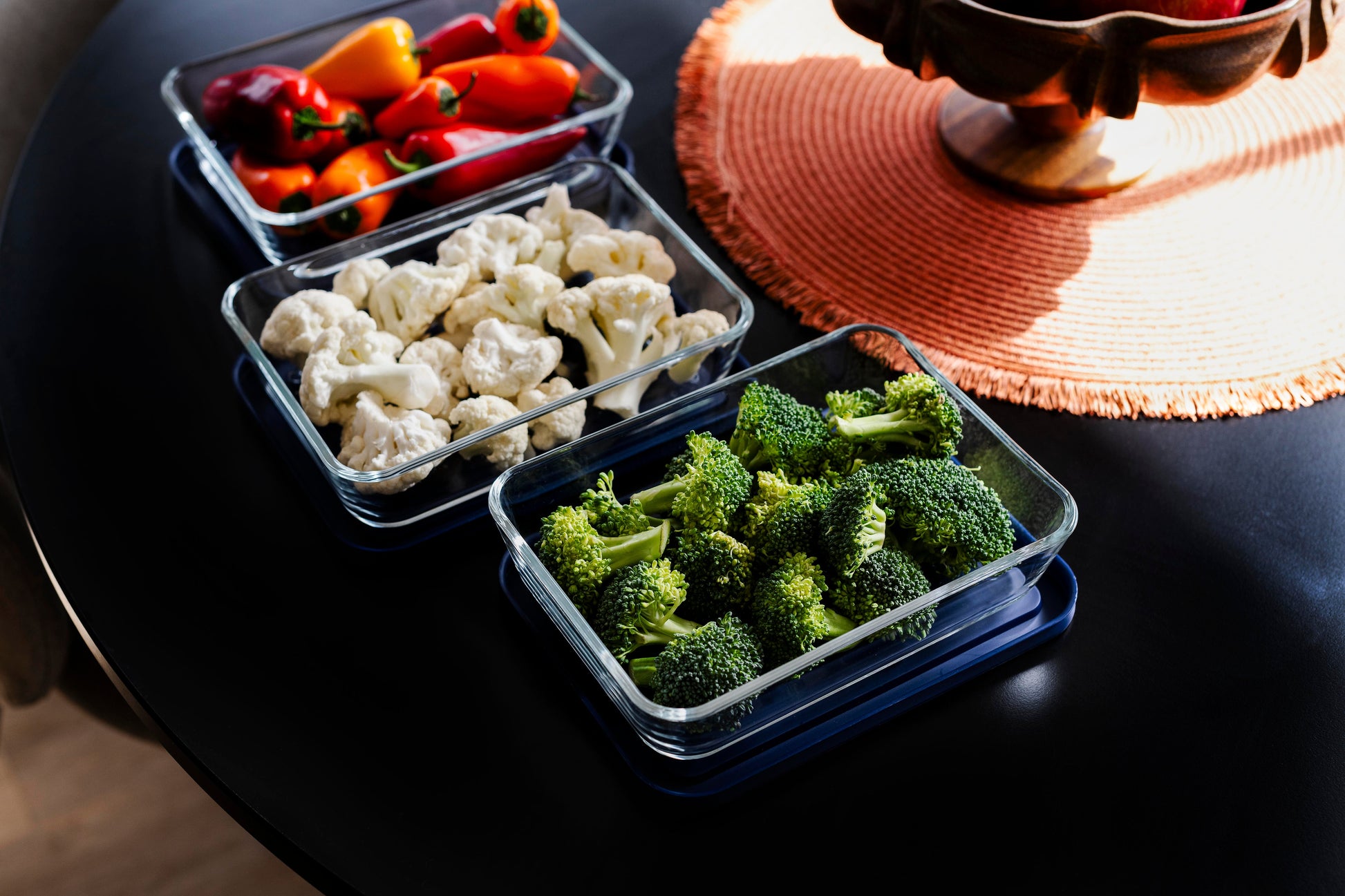 Glass Food Storage Containers - 12 Piece (6 Containers + 6 Lids) Rectangular Nesting Space-Saving Set-3