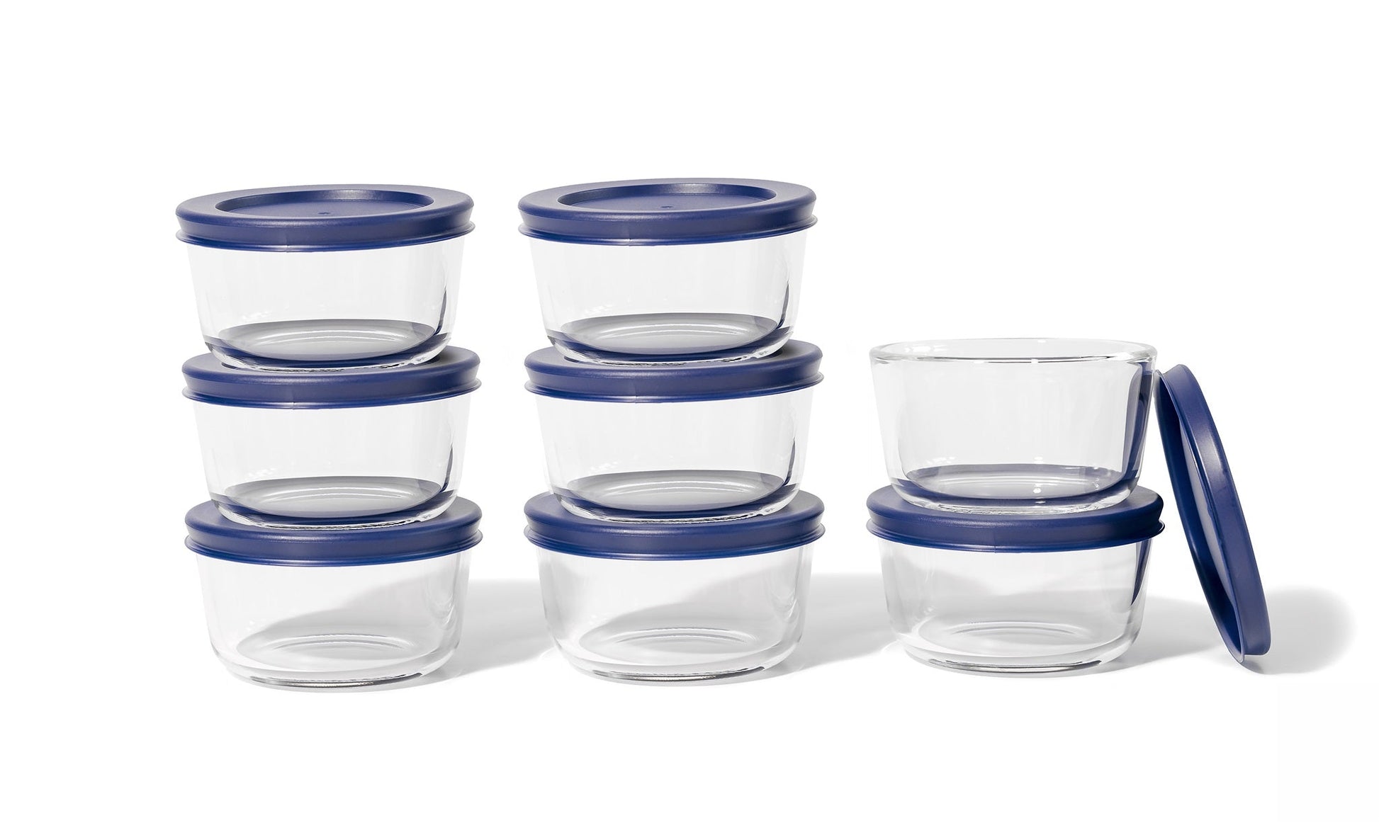 Glass Food Storage Containers - 16 Piece 1 Cup Set (8 Containers + 8 Lids)-4