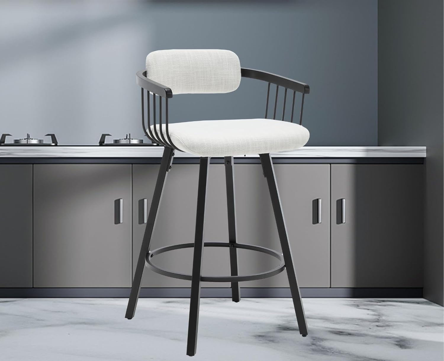 Modern Swivel Counter Height Bar Stools With Back-0
