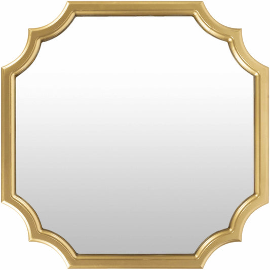 Abangay Gold Contemporary Wood Frame Mirror-0