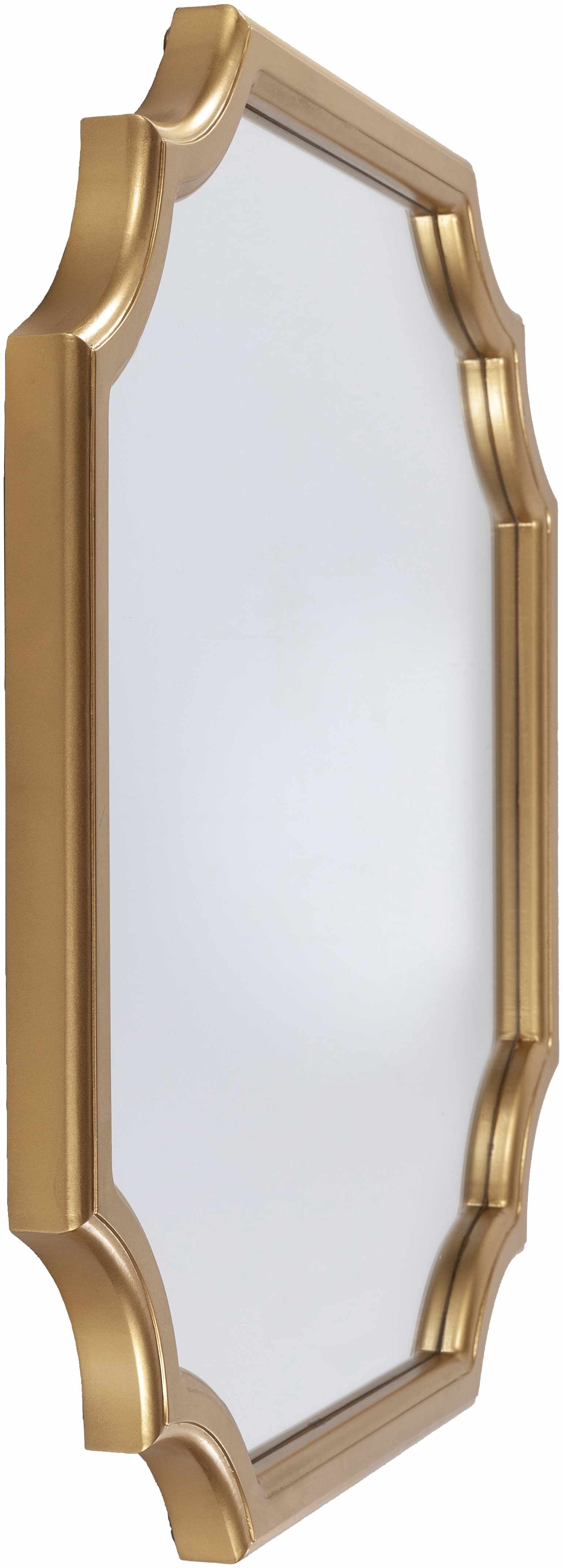 Abangay Gold Contemporary Wood Frame Mirror-4