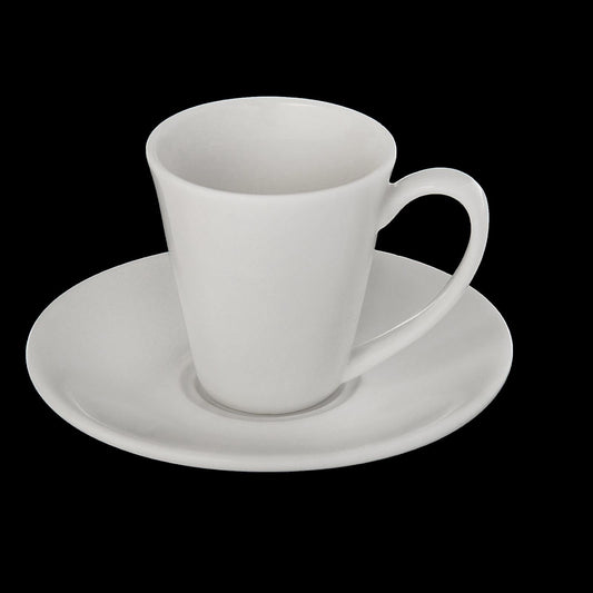 White 4 Oz | 110 Ml Coffee Cup & Saucer-0