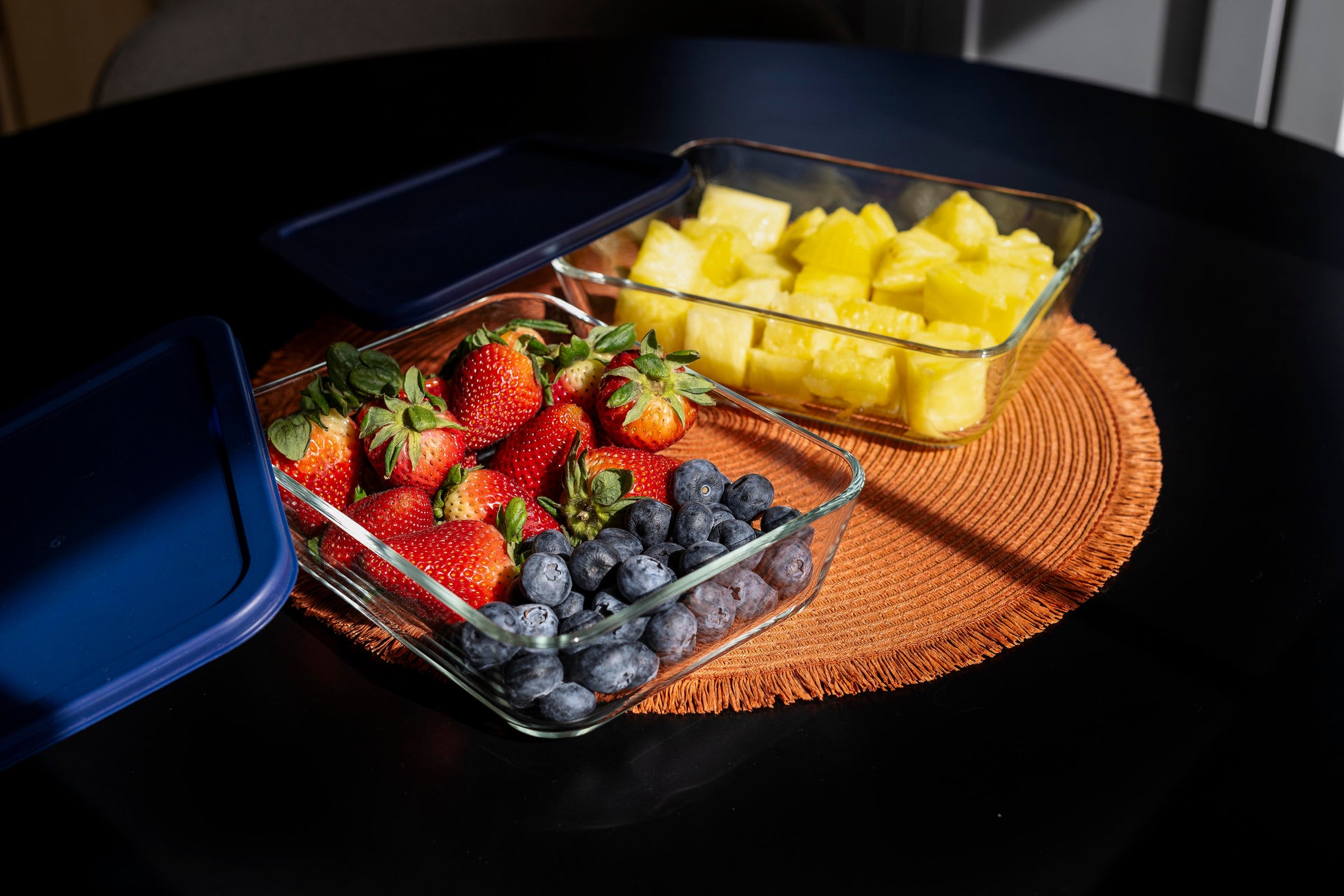 Glass Food Storage Containers - 8 Piece 6.55 Cup (4 Containers + 4 Lids) Rectangular Set-4