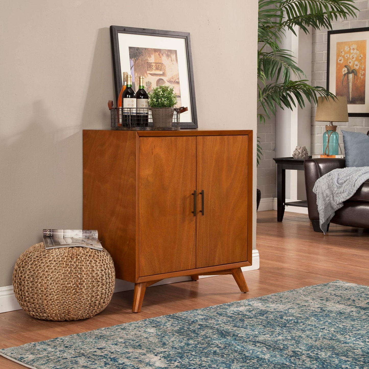 Flynn Small Bar Cabinet, Chestnut