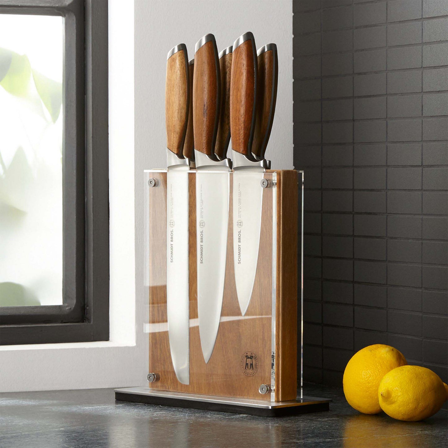 Bonded Teak, 7-Piece Knife Block Set