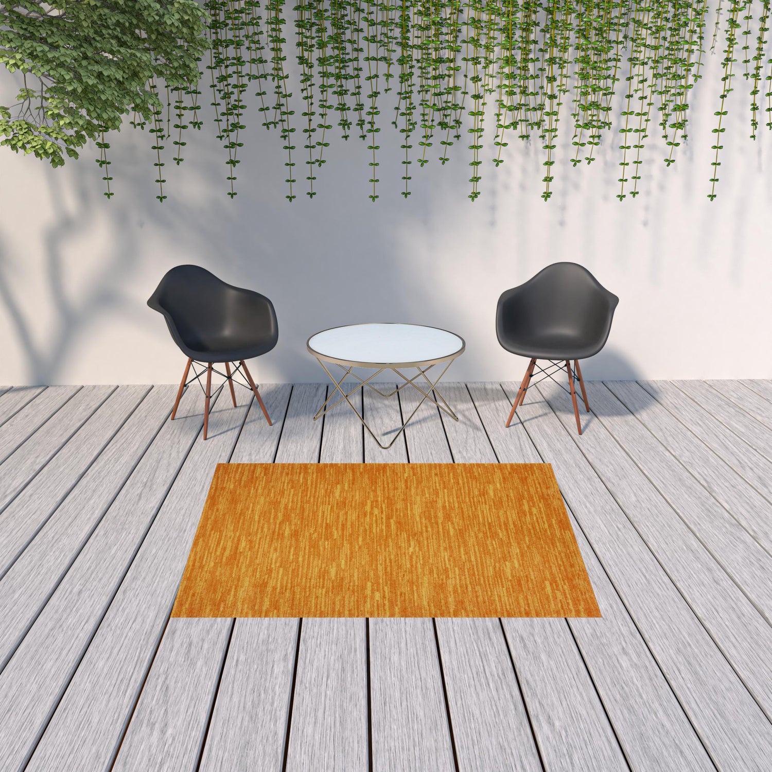 5' X 7' Sunburst Non Skid Indoor Outdoor Area Rug-0