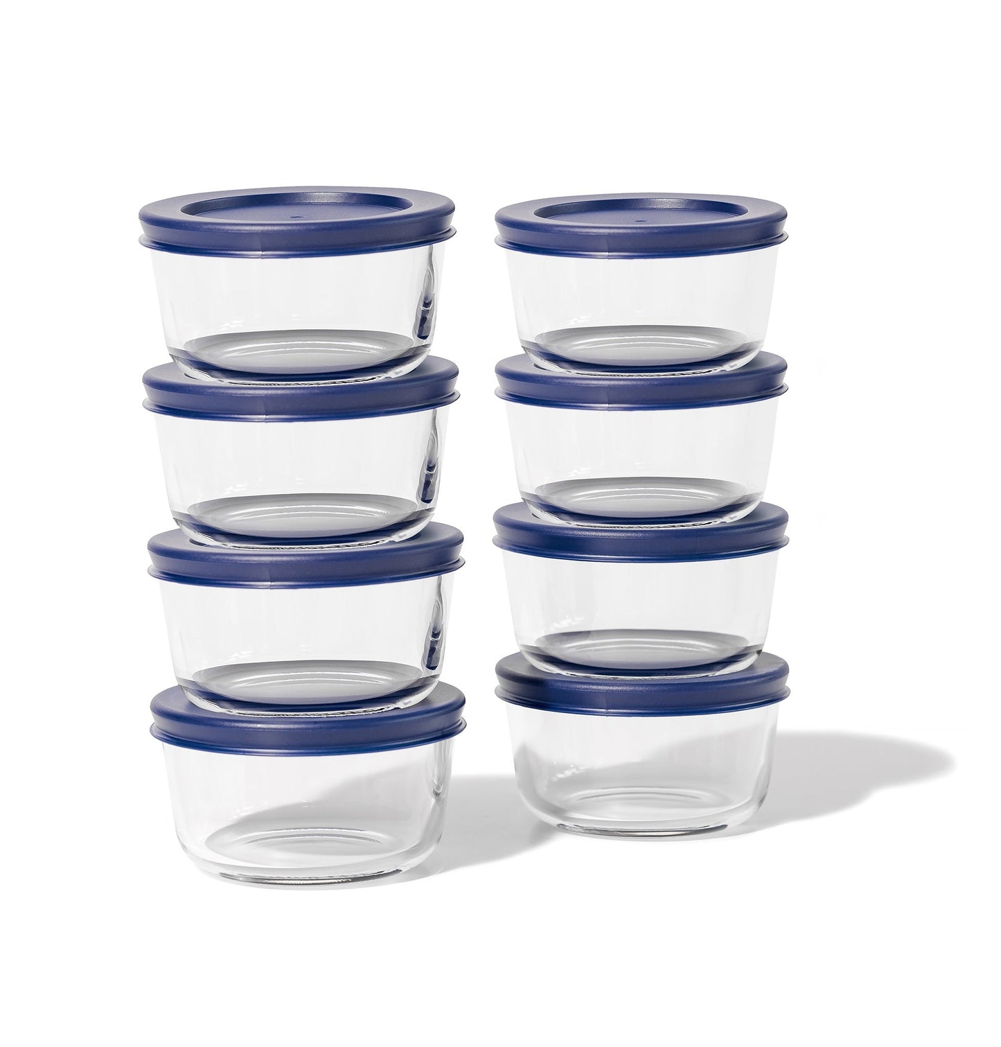 Glass Food Storage Containers - 16 Piece 1 Cup Set (8 Containers + 8 Lids)-2