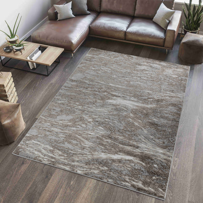 8' X 11' Brown Abstract Area Rug-3