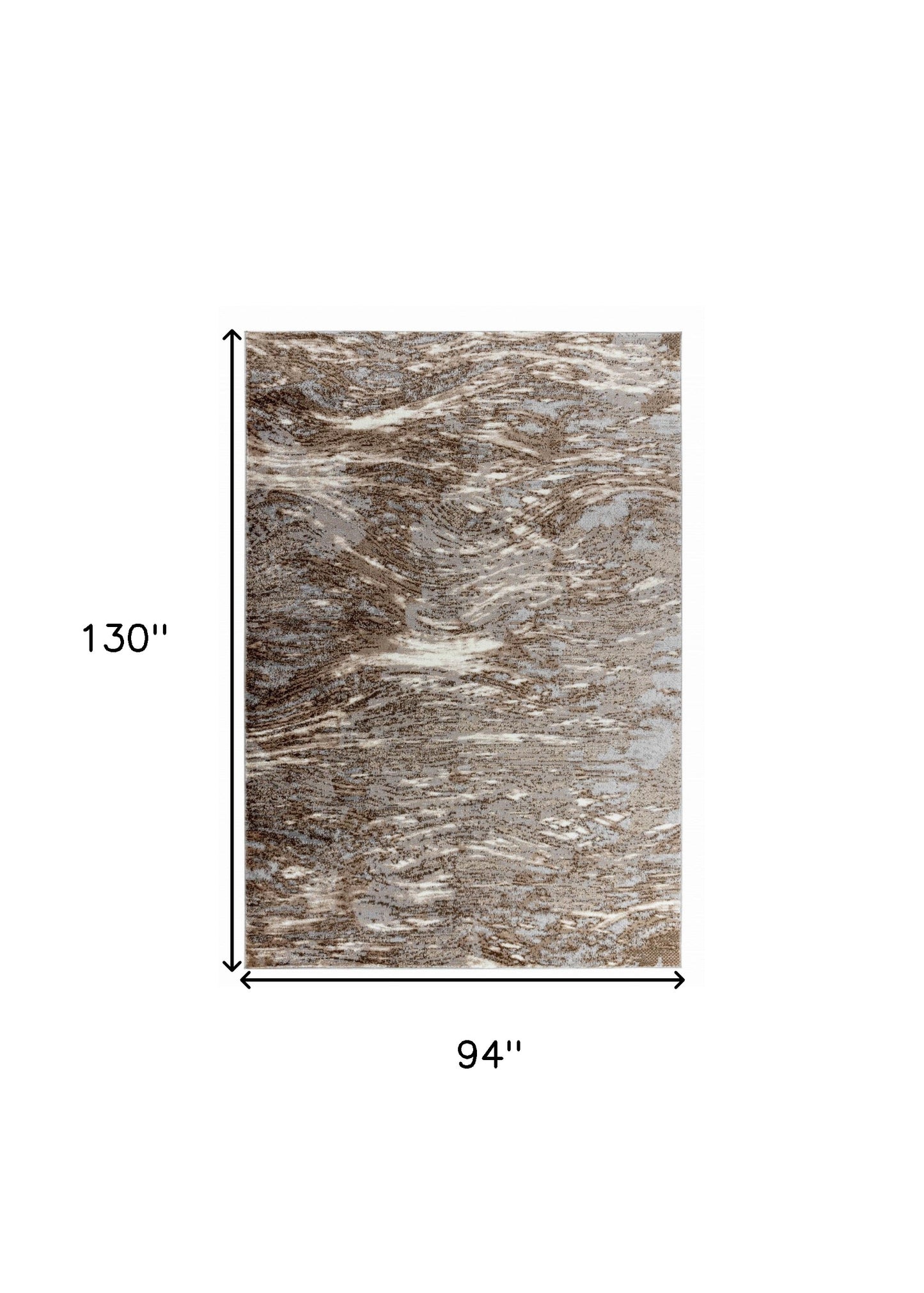 8' X 11' Brown Abstract Area Rug-7