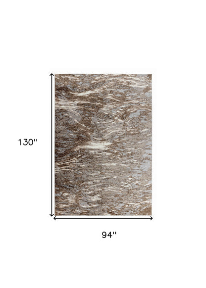 8' X 11' Brown Abstract Area Rug-7