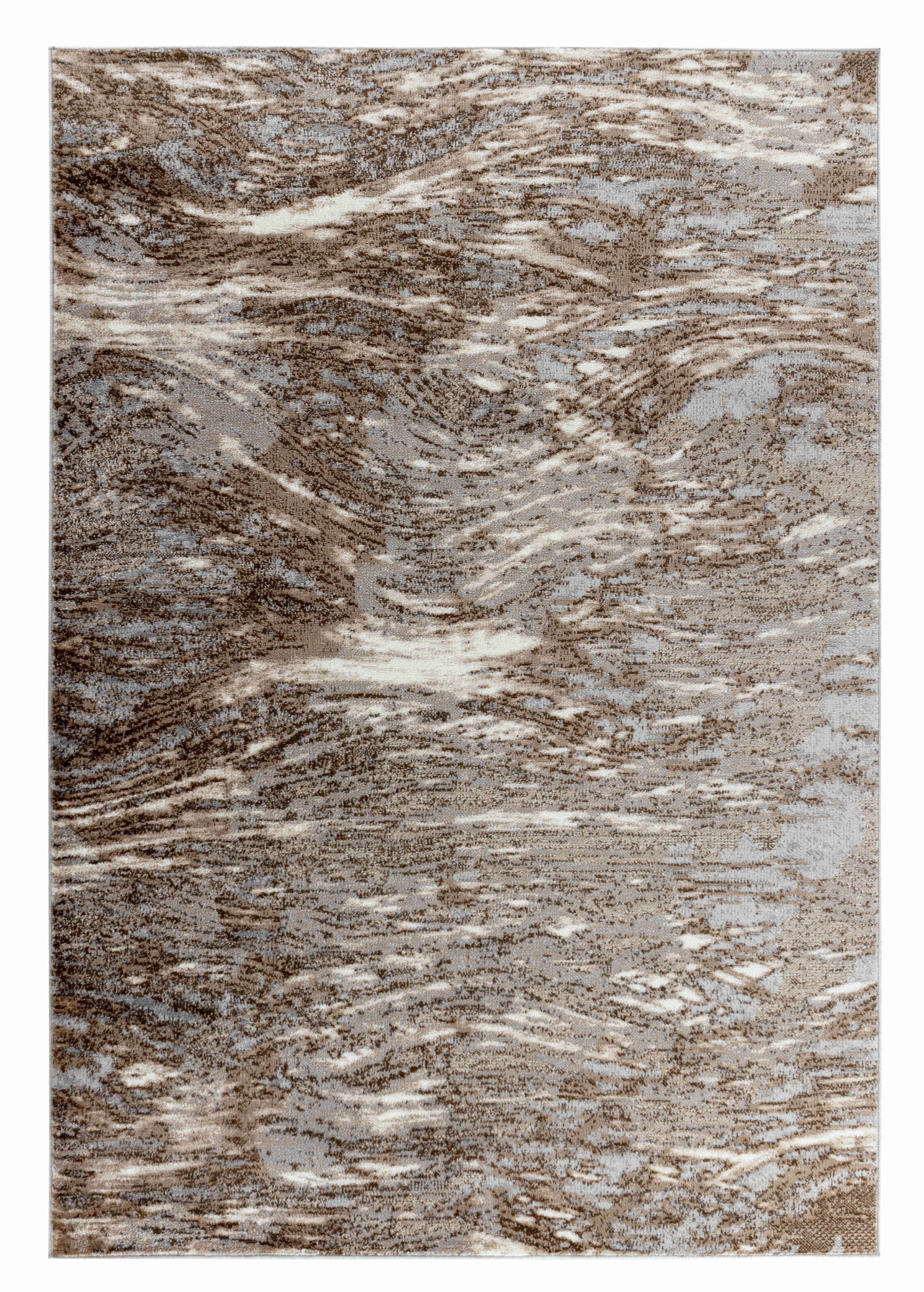 8' X 11' Brown Abstract Area Rug-1