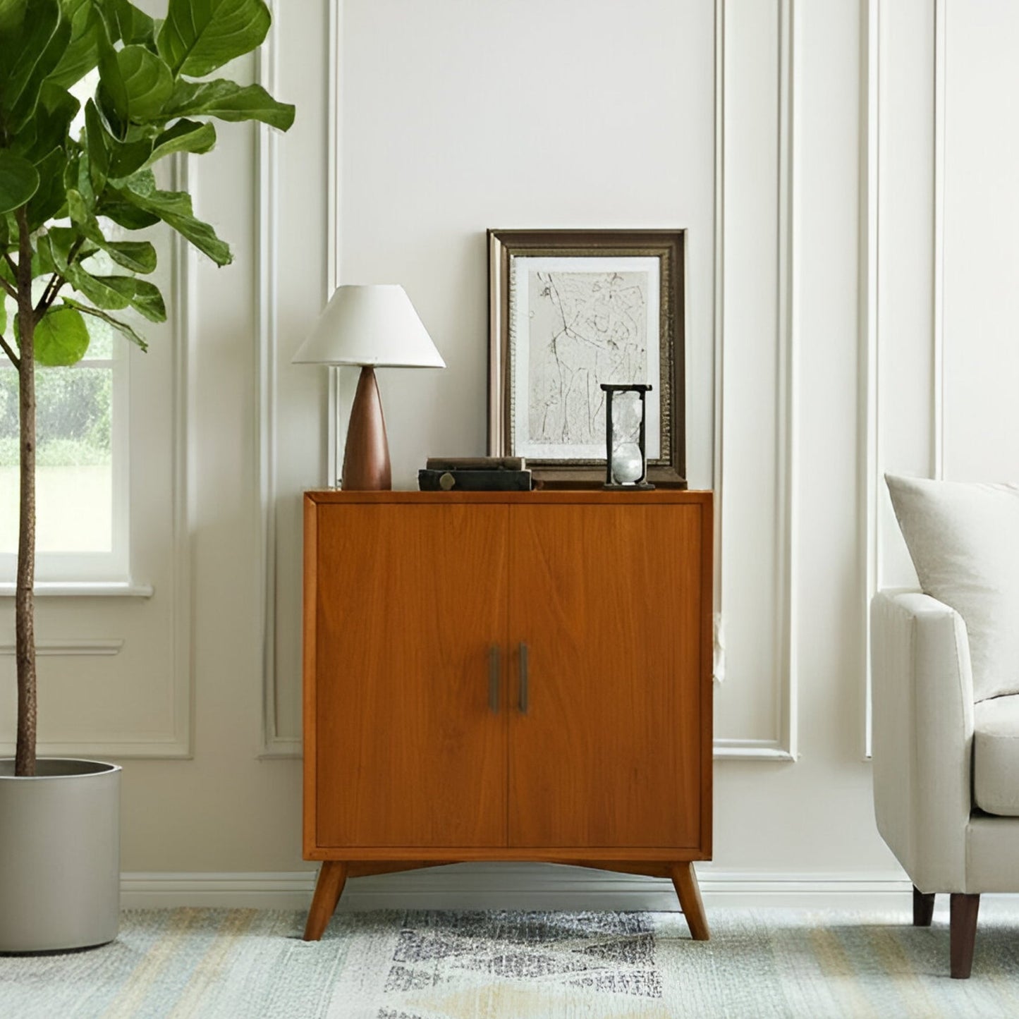 Flynn Small Bar Cabinet, Chestnut