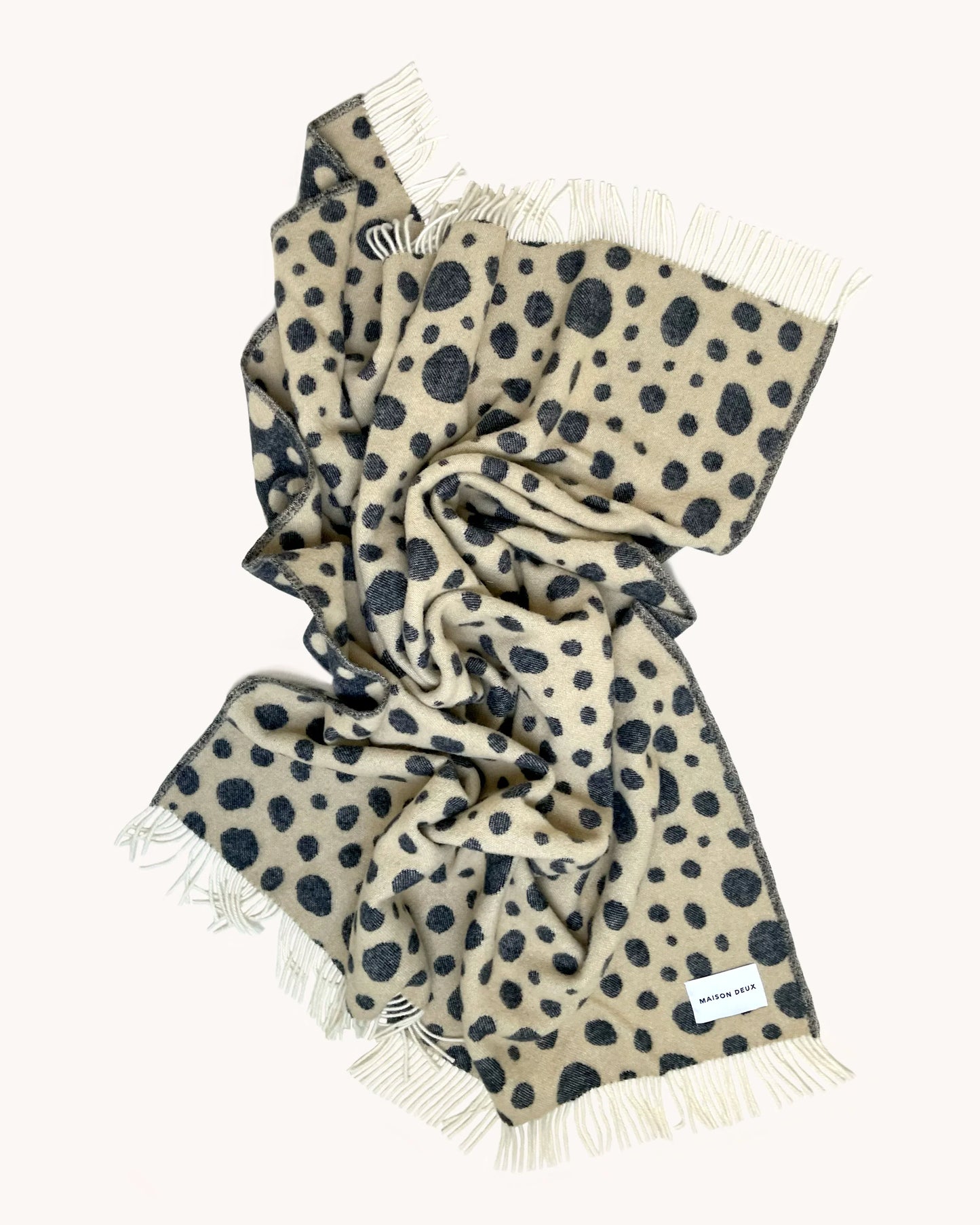 Blanket CHEETAH Beige / Black Print 4.25 x 6.5 ft