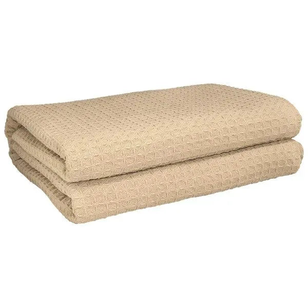 Herringbone & Honeycomb Weave Cotton Thermal Blanket 2 PK-10