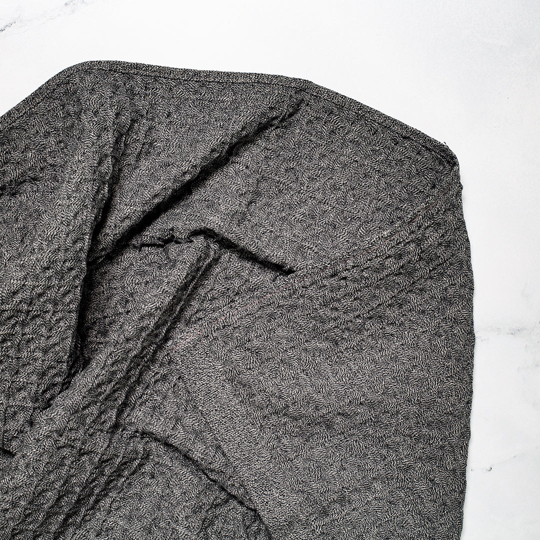 Waffle Hand Towel 3pc set Charcoal