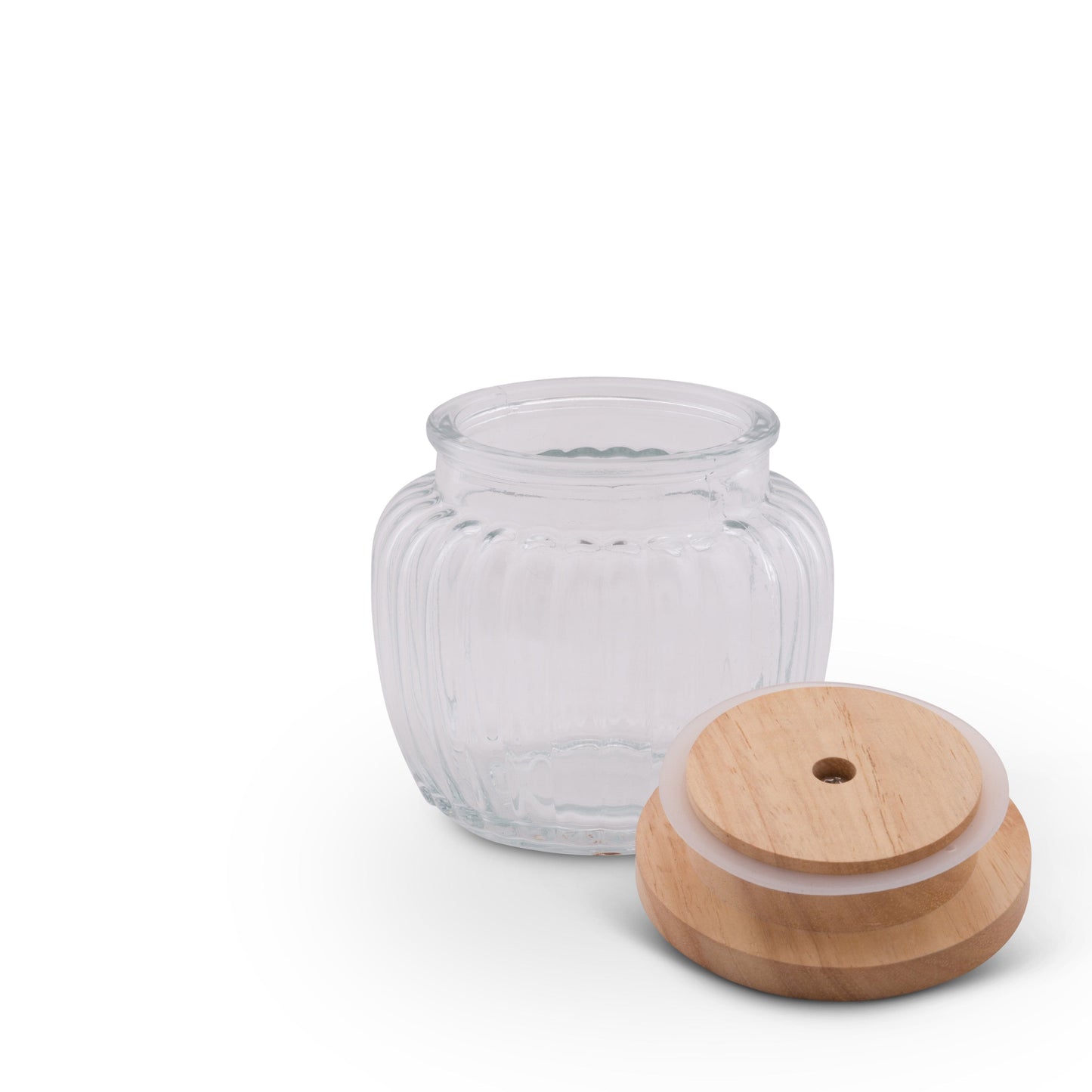 Olive Knob Glass Canisters