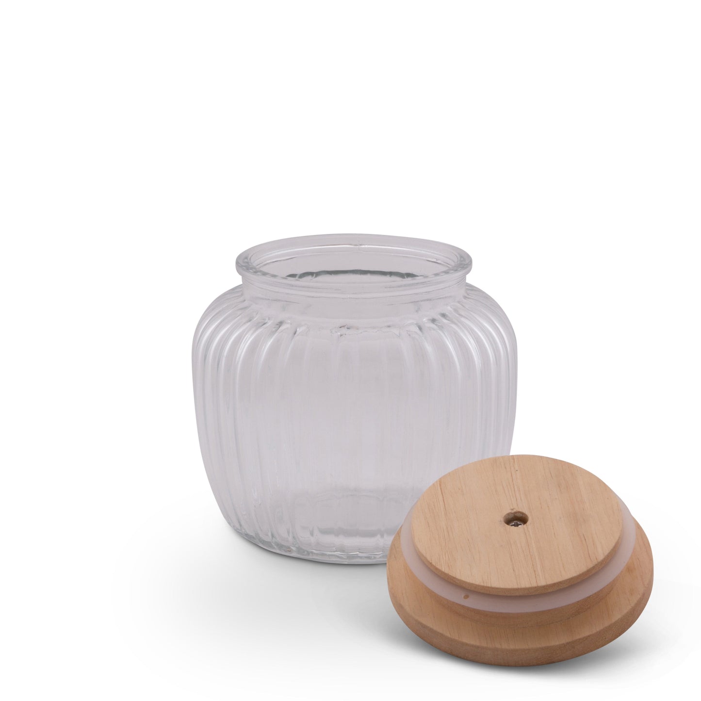 Olive Knob Glass Canisters
